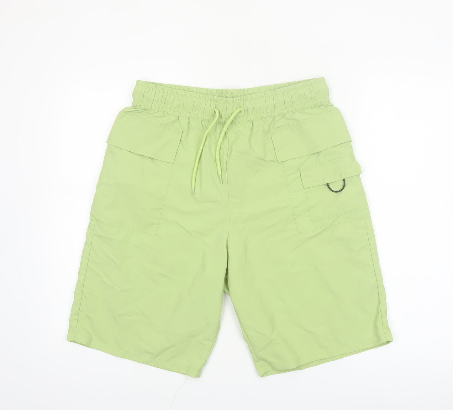 ASOS Men’s Green Cargo Shorts Size 32 Regular Fit Elastic Waist