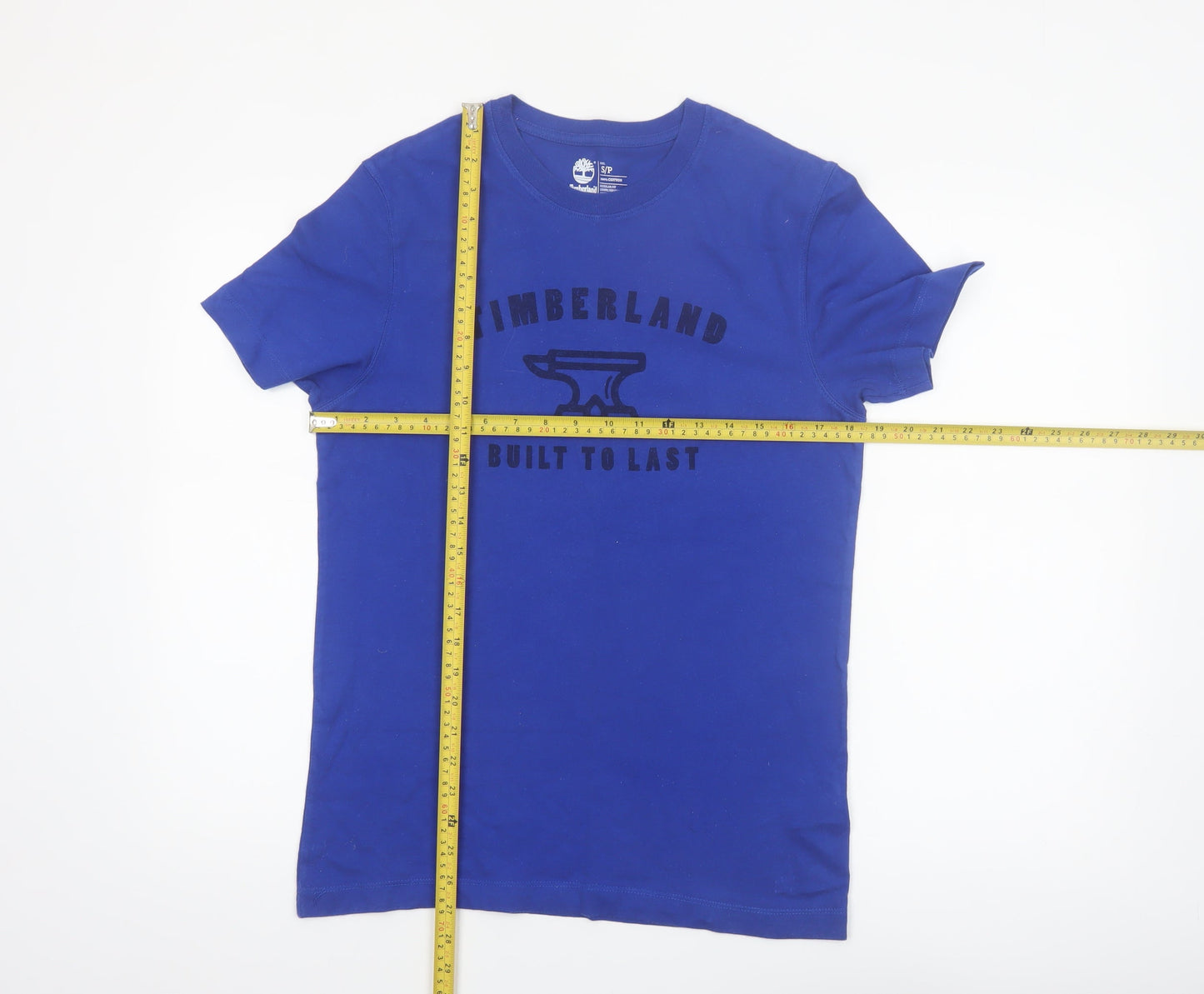 Timberland Men's Blue Regular Fit Cotton Graphic T-Shirt S