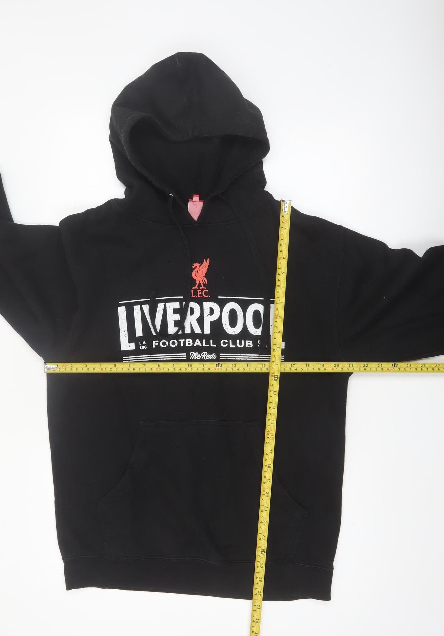 LFC Mens Black Pullover Hoodie Medium Football Club Sweatshirt