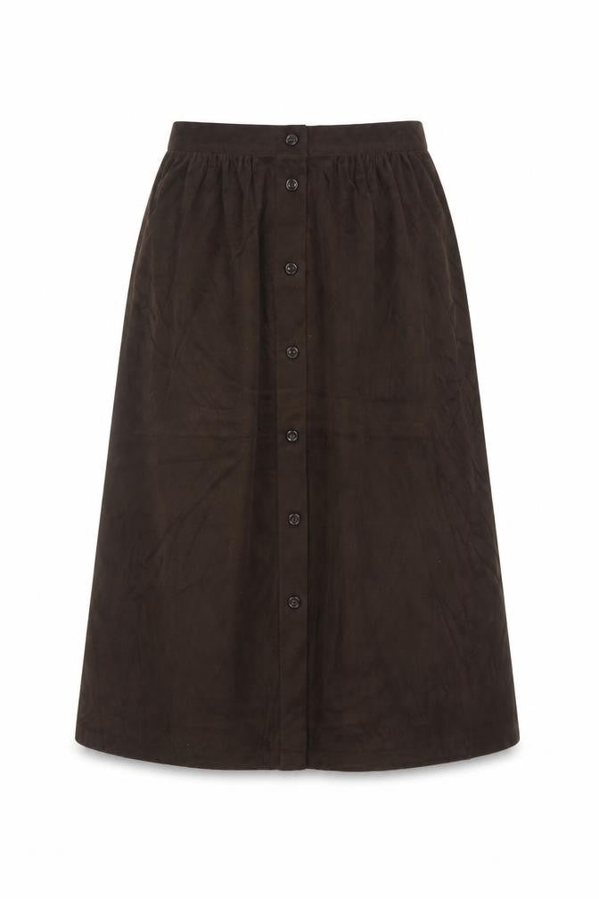 Marks & Spencer Women Brown A-Line Knee Length Skirt Size 12