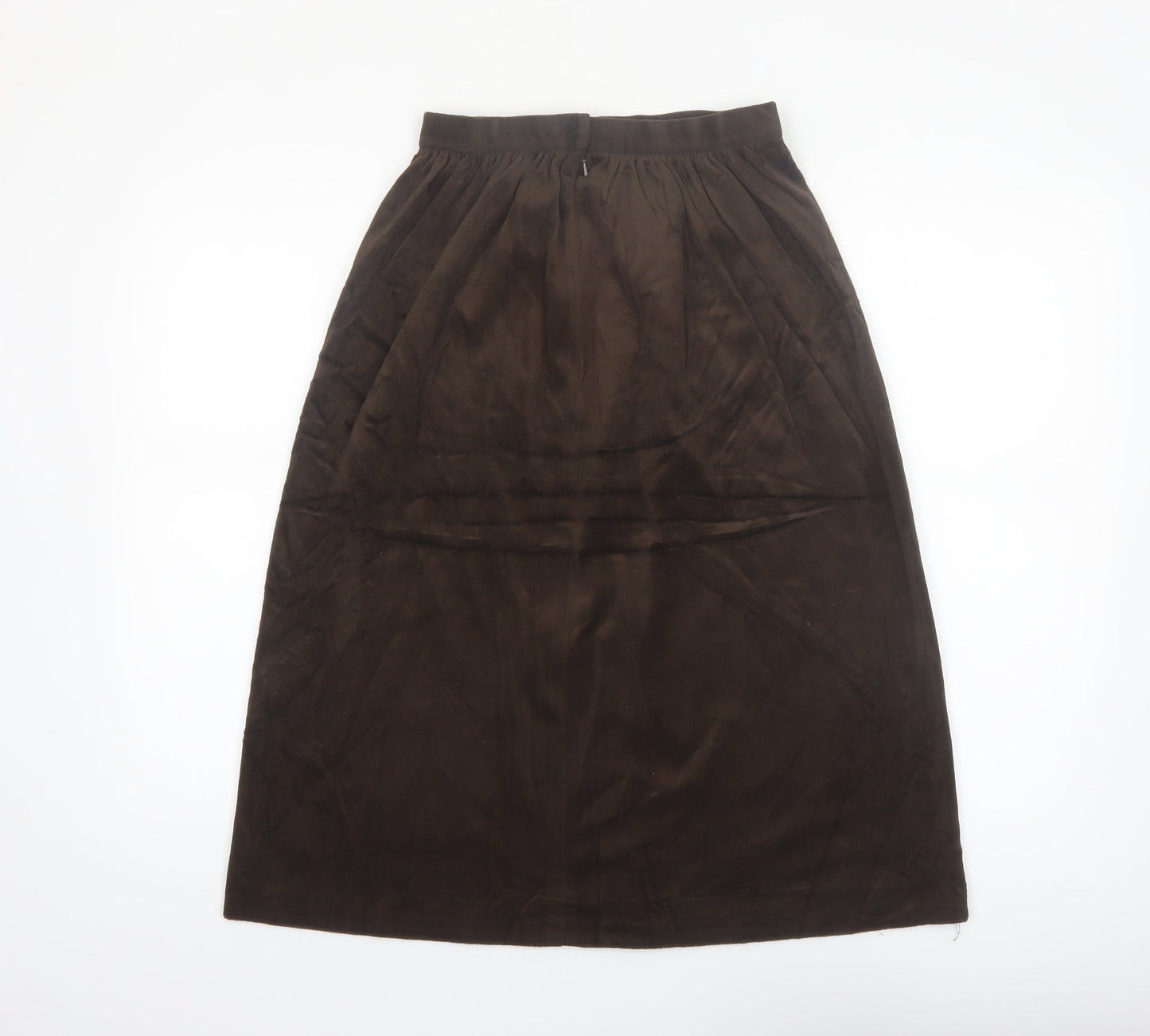 Marks and Spencer Women Brown A-Line Knee Length Skirt Size 12