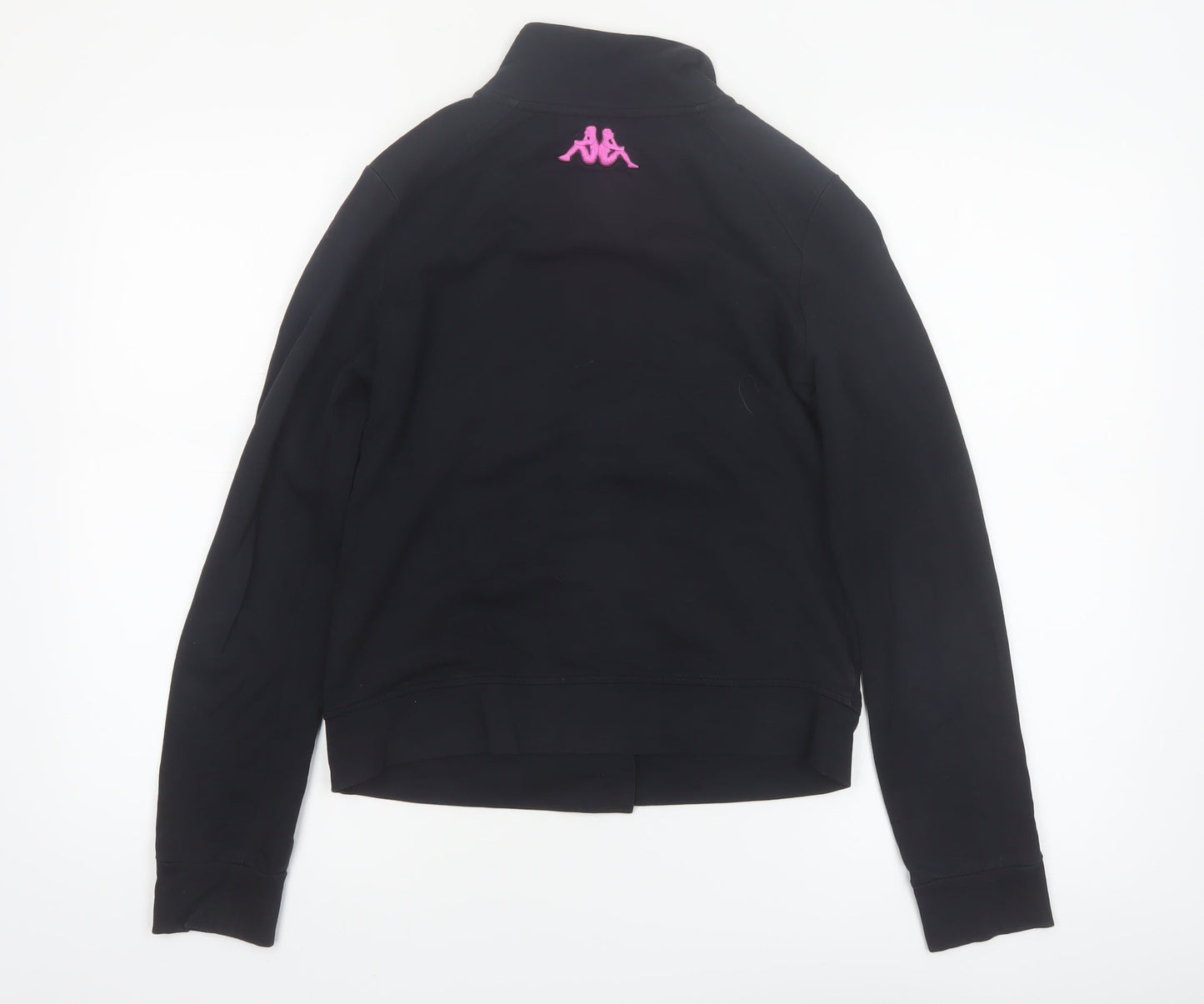 Kappa Women’s Black Bomber Jacket S Logo Button Up