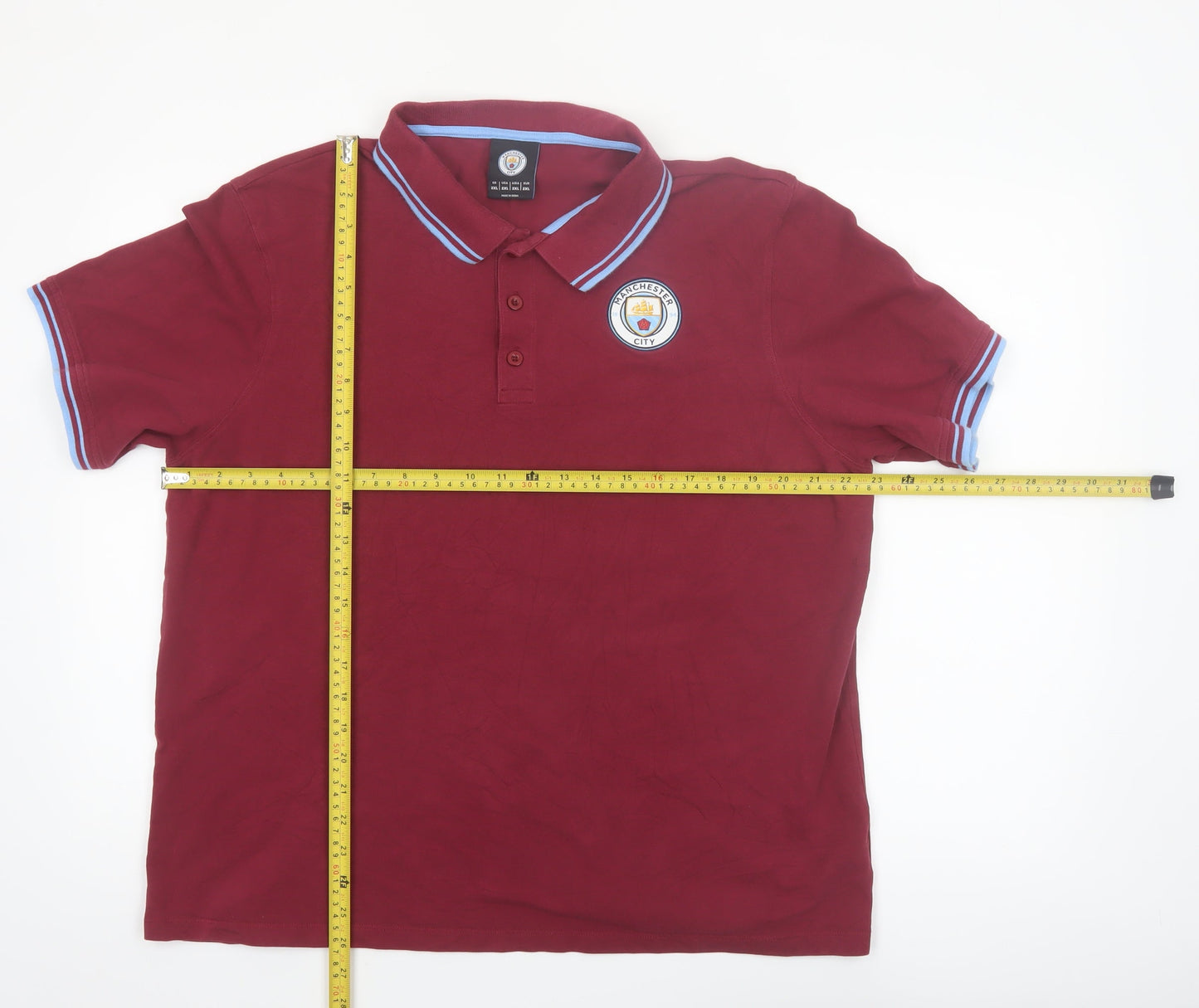 Fanatics Men’s 2XL Red Manchester City Polo Shirt Short Sleeve