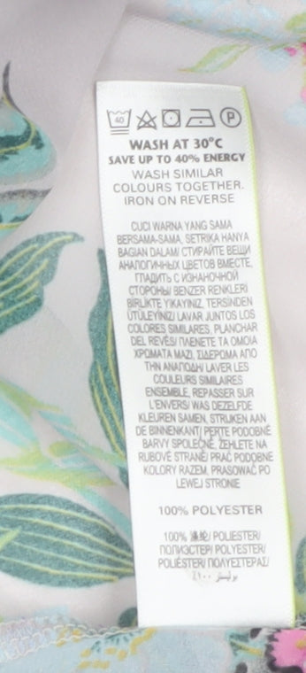 Marks and Spencer Women’s Multicoloured Floral Sheer Beach Cover Up Size 12