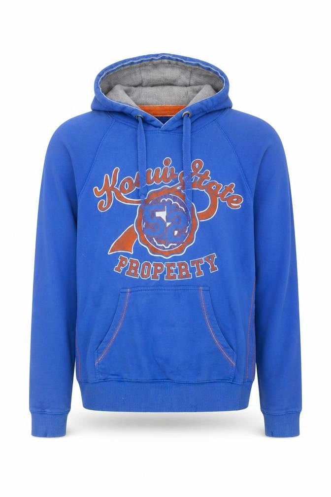 Burton Men's Blue Pullover Hoodie M Graphic Print Cotton