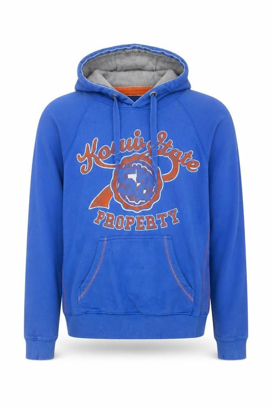 Burton Men's Blue Pullover Hoodie M Graphic Print Cotton