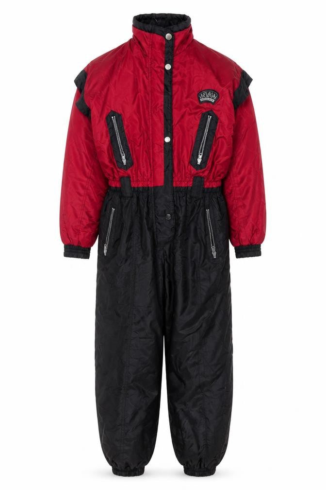 Nevada Skiwear Womens Red Black Ski Jumpsuit Size 16 Winter Snowsuit