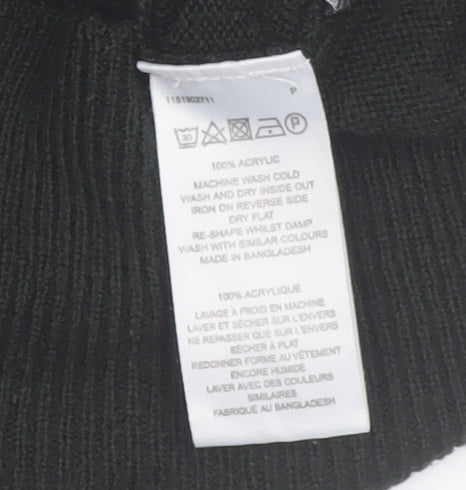 French Connection Men’s Black V-Neck Acrylic Jumper Size M