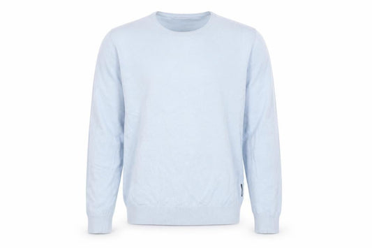 Front view of French Connection Men's Blue Cotton Crew Neck Jumper XL