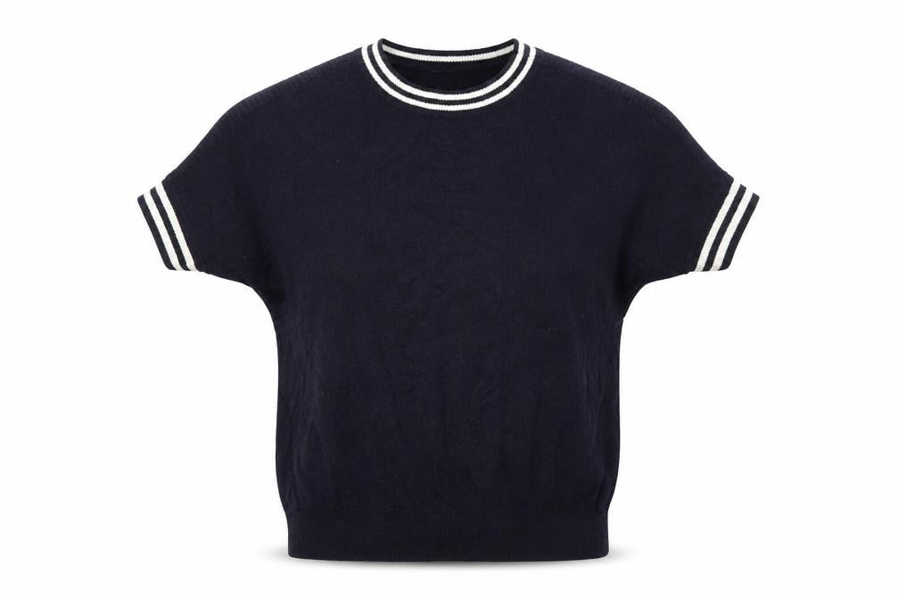 Emma Willis Women’s Black Short Sleeve Crew Neck Knit Jumper S