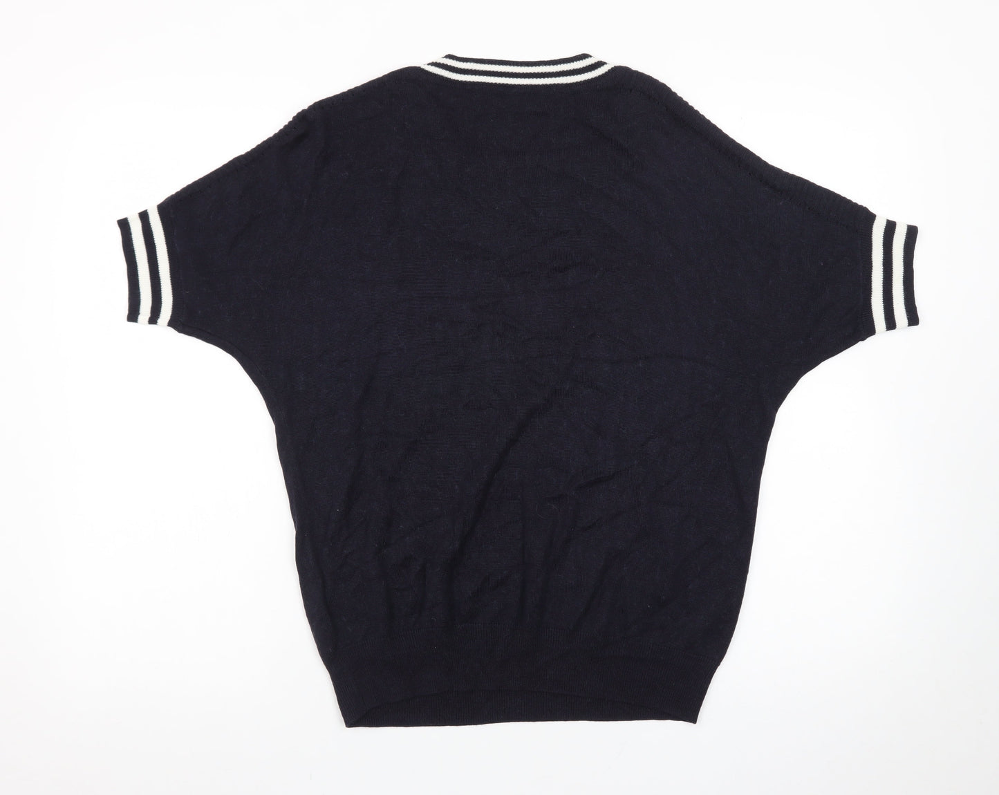 Emma Willis Women’s Black Short Sleeve Crew Neck Knit Jumper S