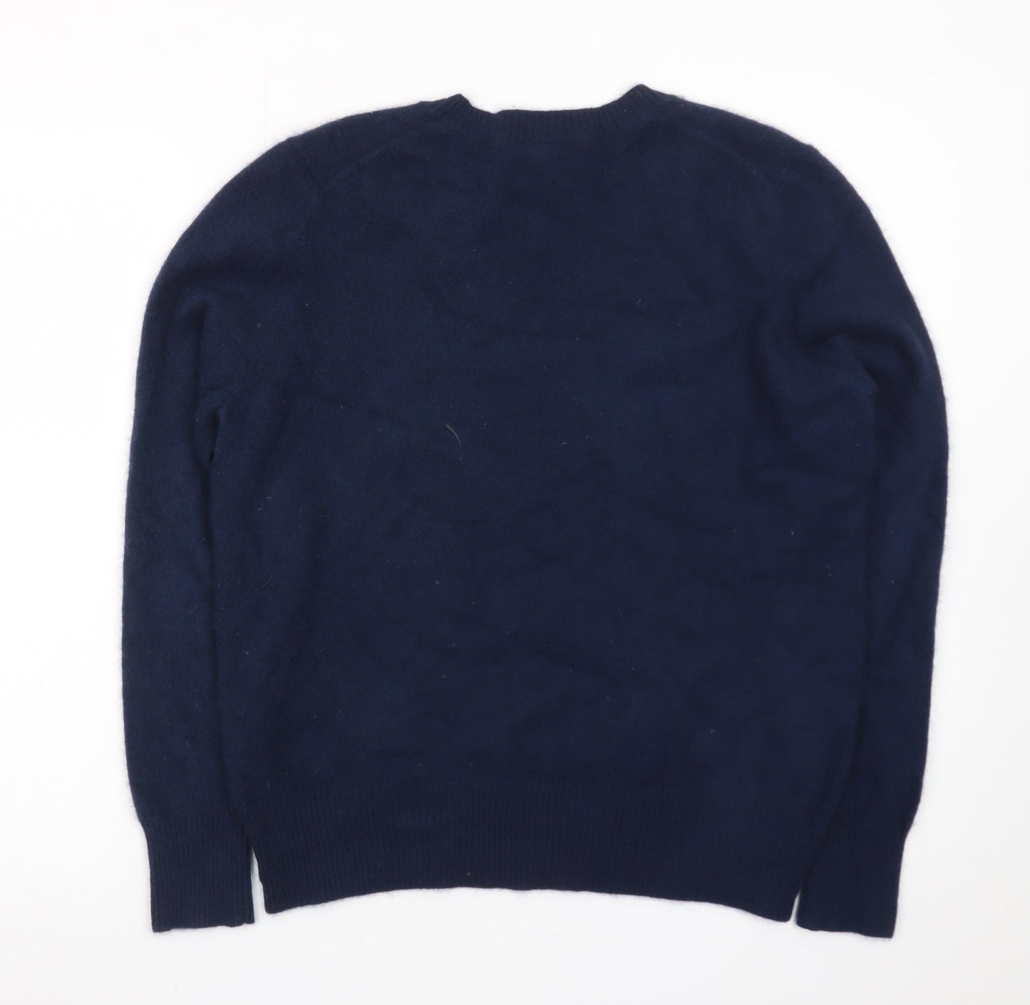 Marks and Spencer Women’s Blue Pure Cashmere V-Neck Jumper M