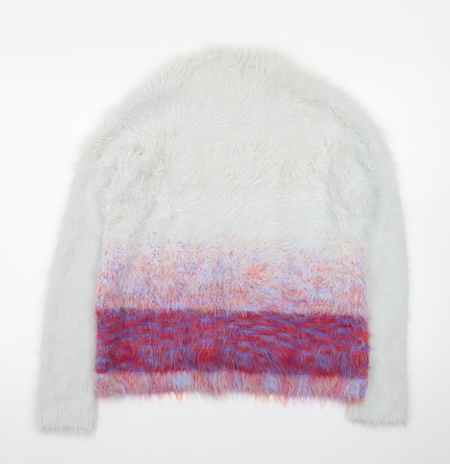 Oliver Bonas Women’s Multicoloured Fluffy Knit Jumper Size 10