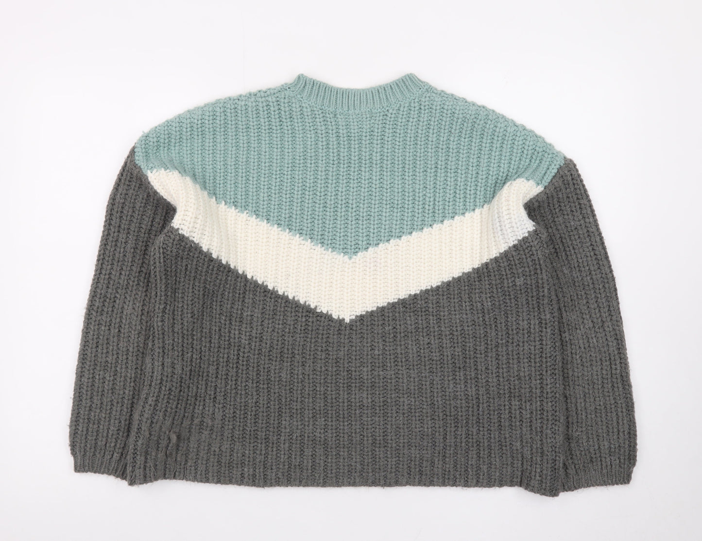 Green Coast Women's Multicoloured XS Chunky Knit Pullover Jumper