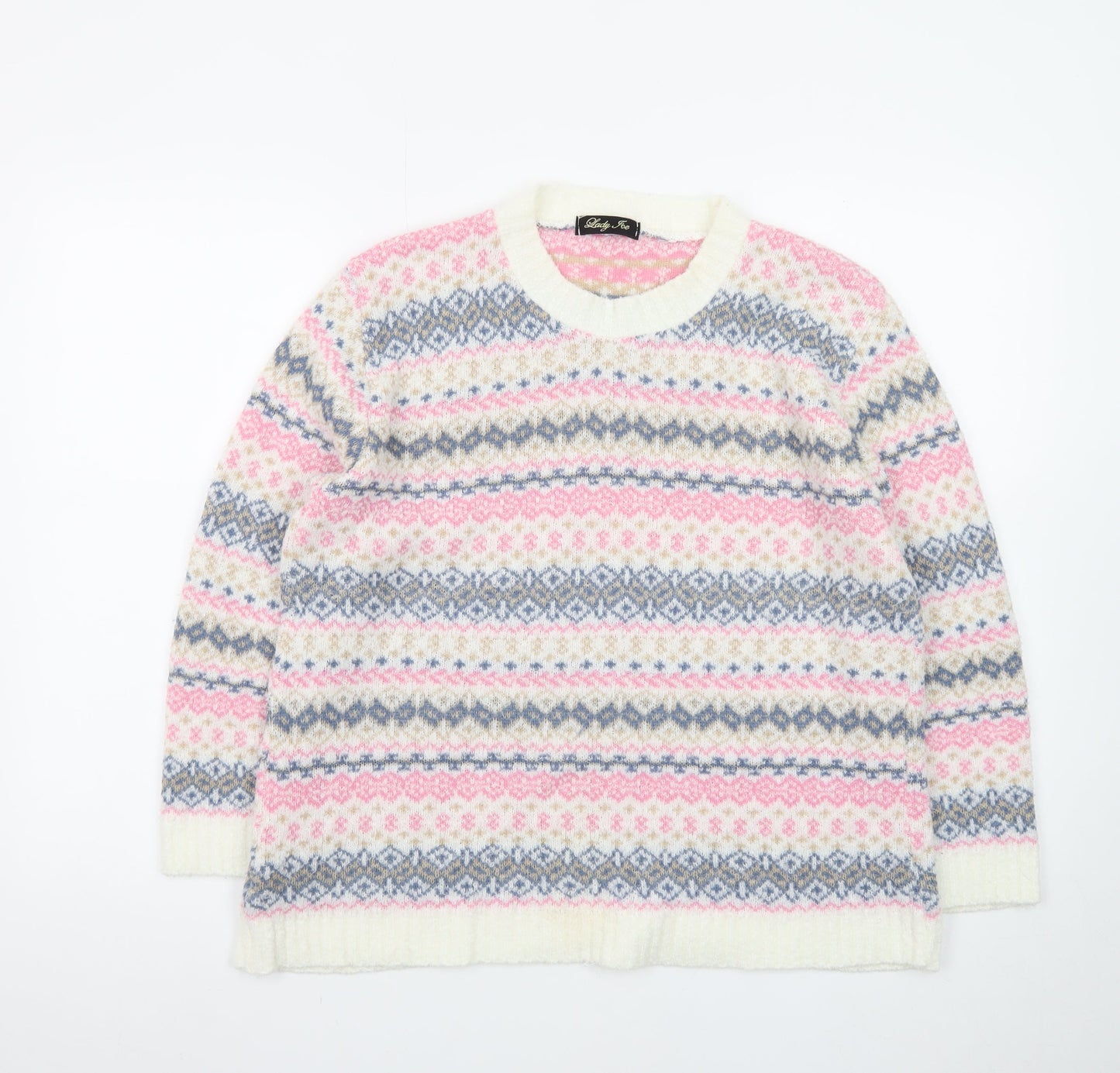 Lady Ice Women's Multicoloured Fair Isle Knit Jumper M
