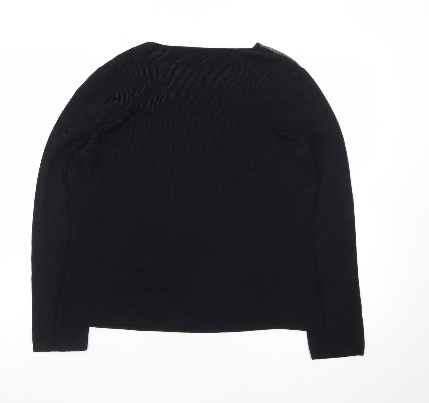 Roman Originals Women’s Black Beaded Crew Neck Long Sleeve Jumper M/L