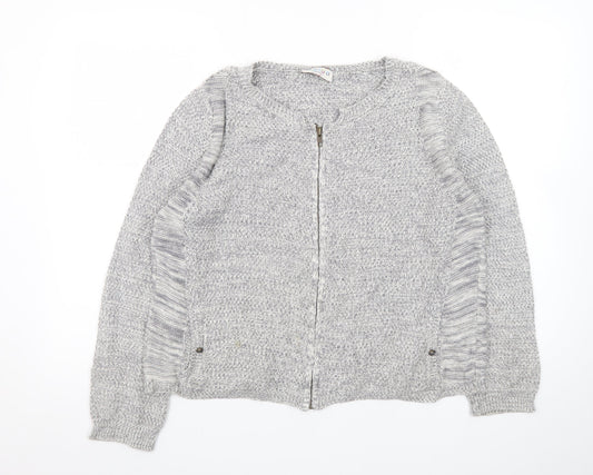 Marks and Spencer Women’s Grey Full Zip Knit Cardigan Size 12