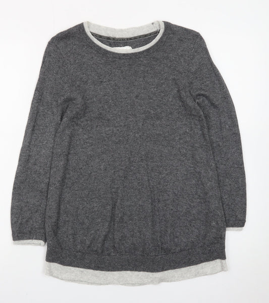 Made With Cashmere And Love Women's Grey Size 10 Crew Neck Jumper
