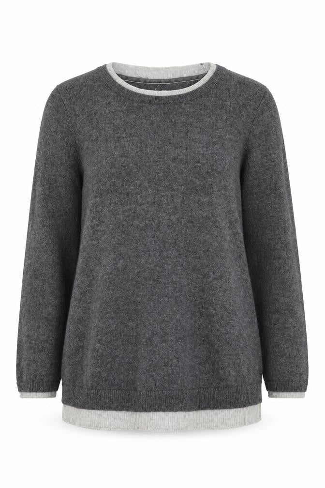 Made With Cashmere And Love Women's Grey Size 10 Crew Neck Jumper