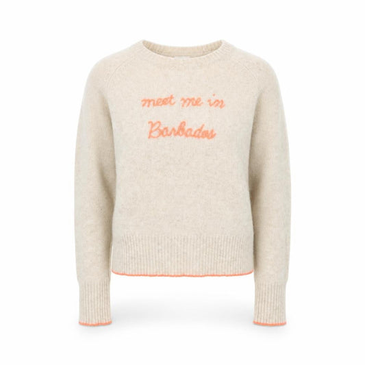 Golden Sun Women's Beige XS Cashmere Pullover Jumper Meet Me in Barbados