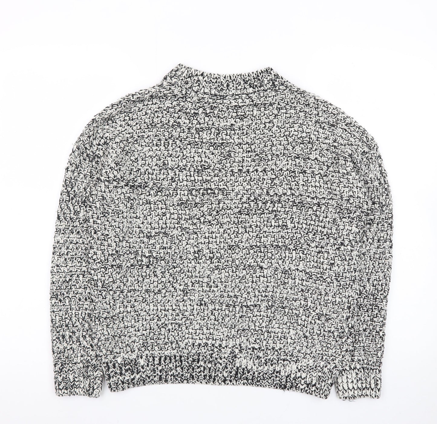 H&M Men’s Grey Chunky-Knit Cotton Pullover Jumper Size S