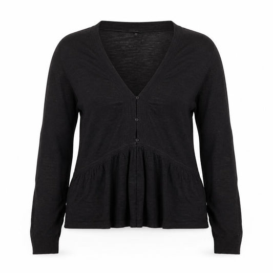 Hobbs Women's Brown V-Neck Long Sleeve Cardigan Size 12