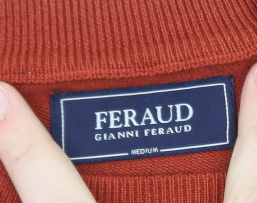 Gianni Feraud Men's Multicoloured Crew Neck Knit Jumper Medium