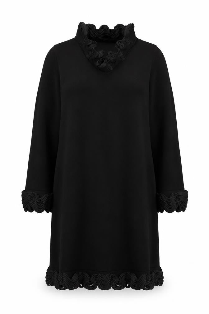 Marks and Spencer Women Black Wool Blend Shift Dress Size 14