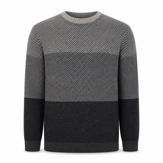 F&F Men’s Grey Cotton Blend Crew Neck Pullover Jumper Size L
