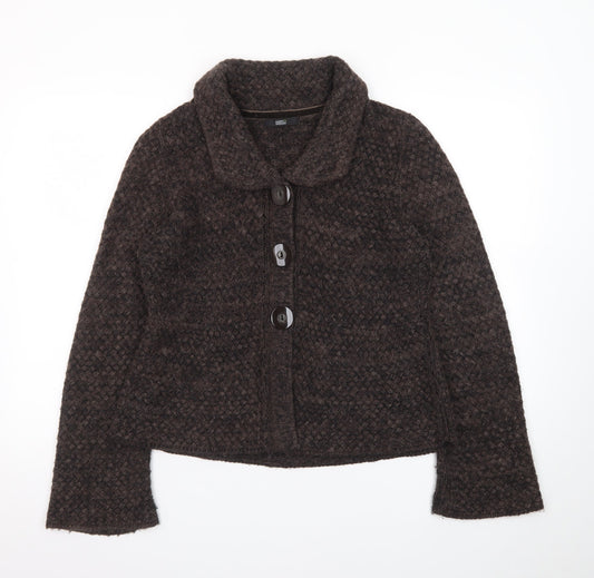 Marks and Spencer Women's Brown Collared Cardigan UK 14