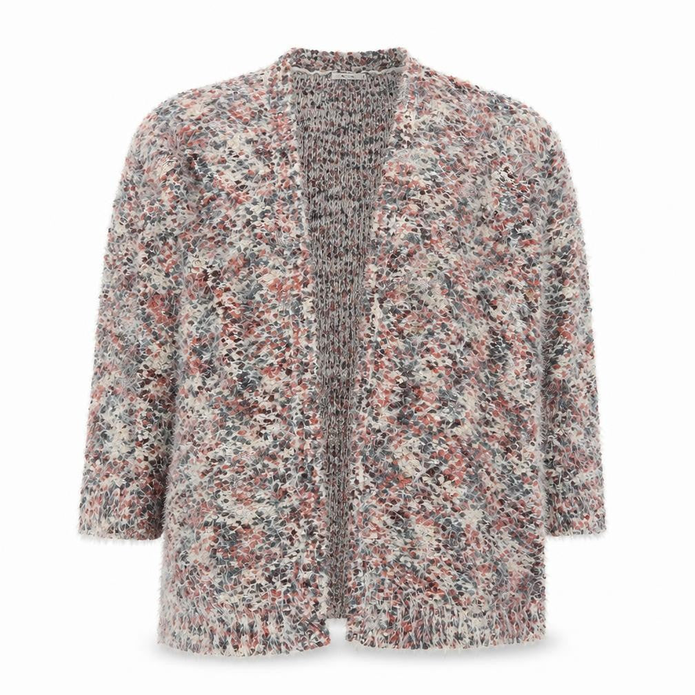 Tu Women Multicoloured Size 12 Chunky Knit Open Cardigan