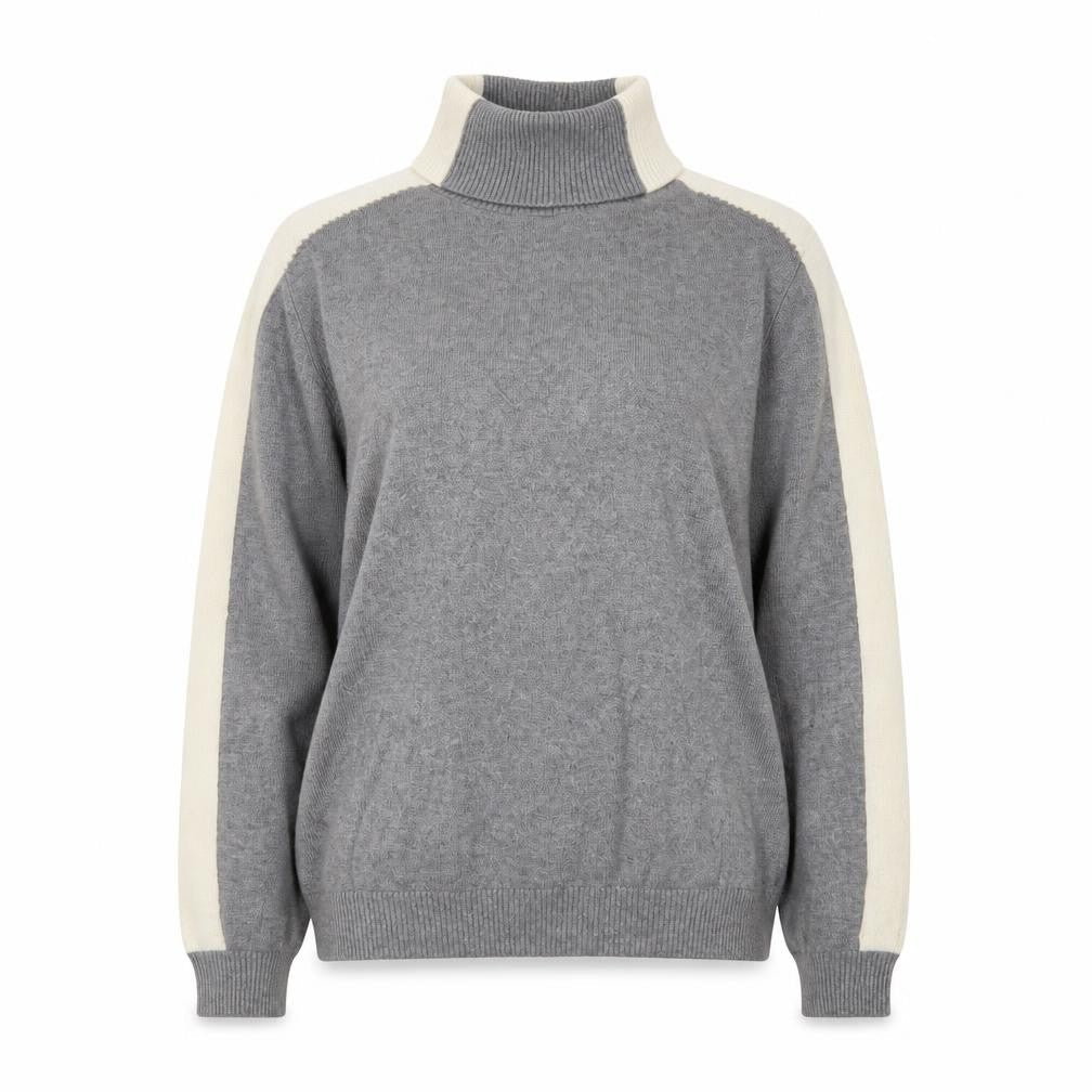 Marks & Spencer Womens Grey Roll Neck Knit Jumper Size L