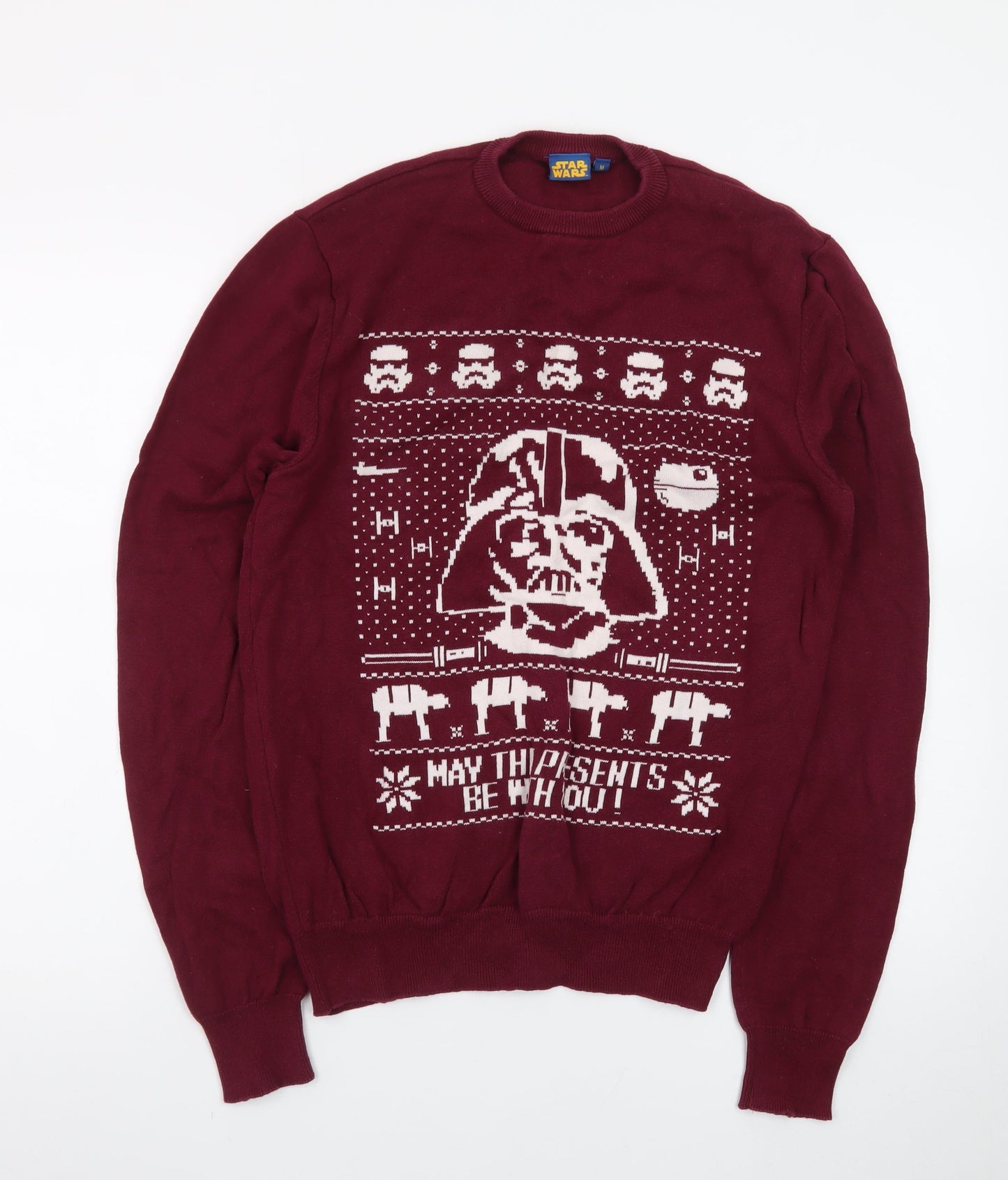 Tu Men Burgundy Star Wars Darth Vader Christmas Jumper M Cotton