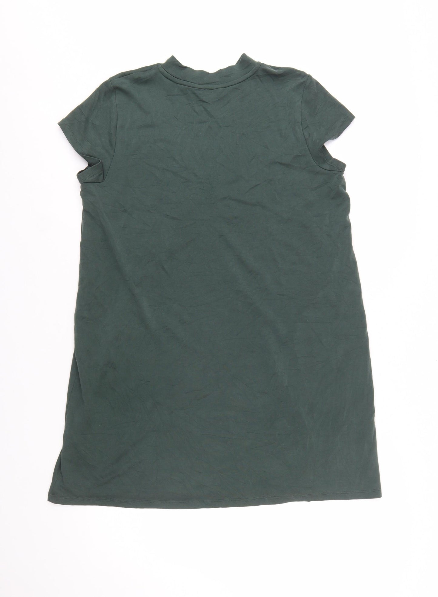 Superdry Women Green Size 14 T-Shirt Dress Casual Jersey Cotton