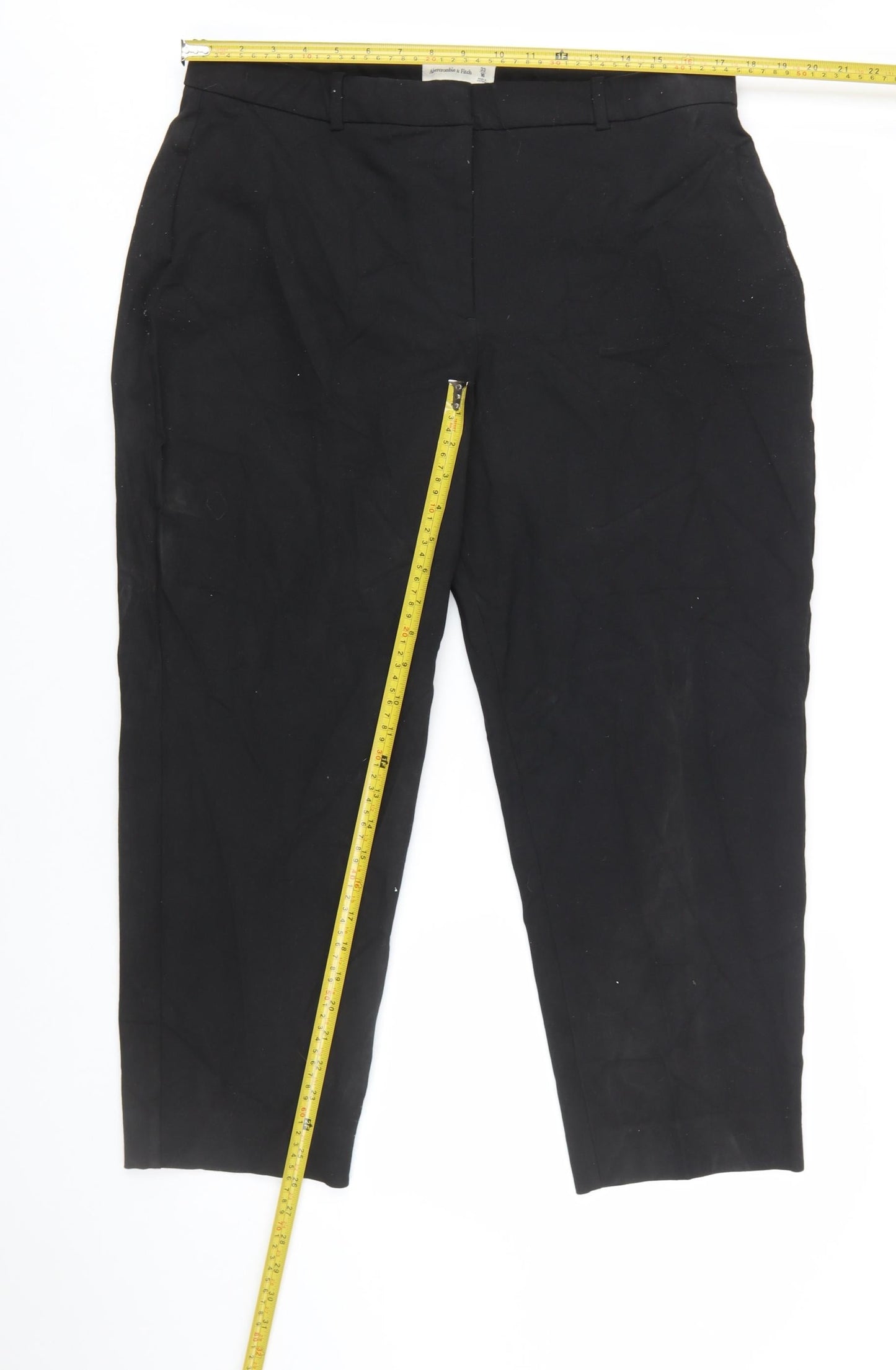 Abercrombie & Fitch Women's Black Chino Trousers Size 16 Curve Love