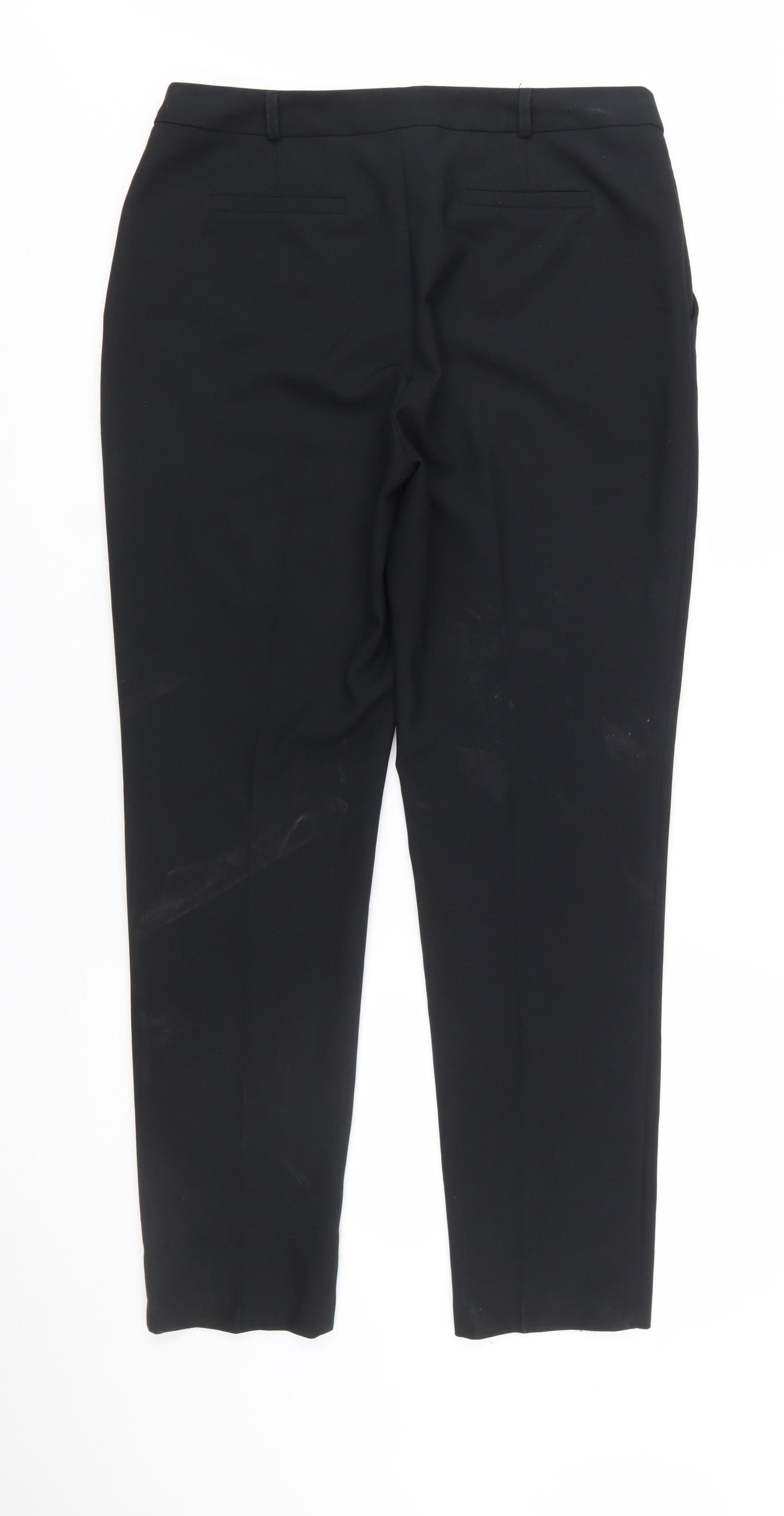 BHS Women’s Black Size 12 Regular Fit Dress Trousers Polyester Work Pants