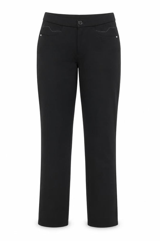 YOULINE Women's Black Stretch Slim Trousers Size 10