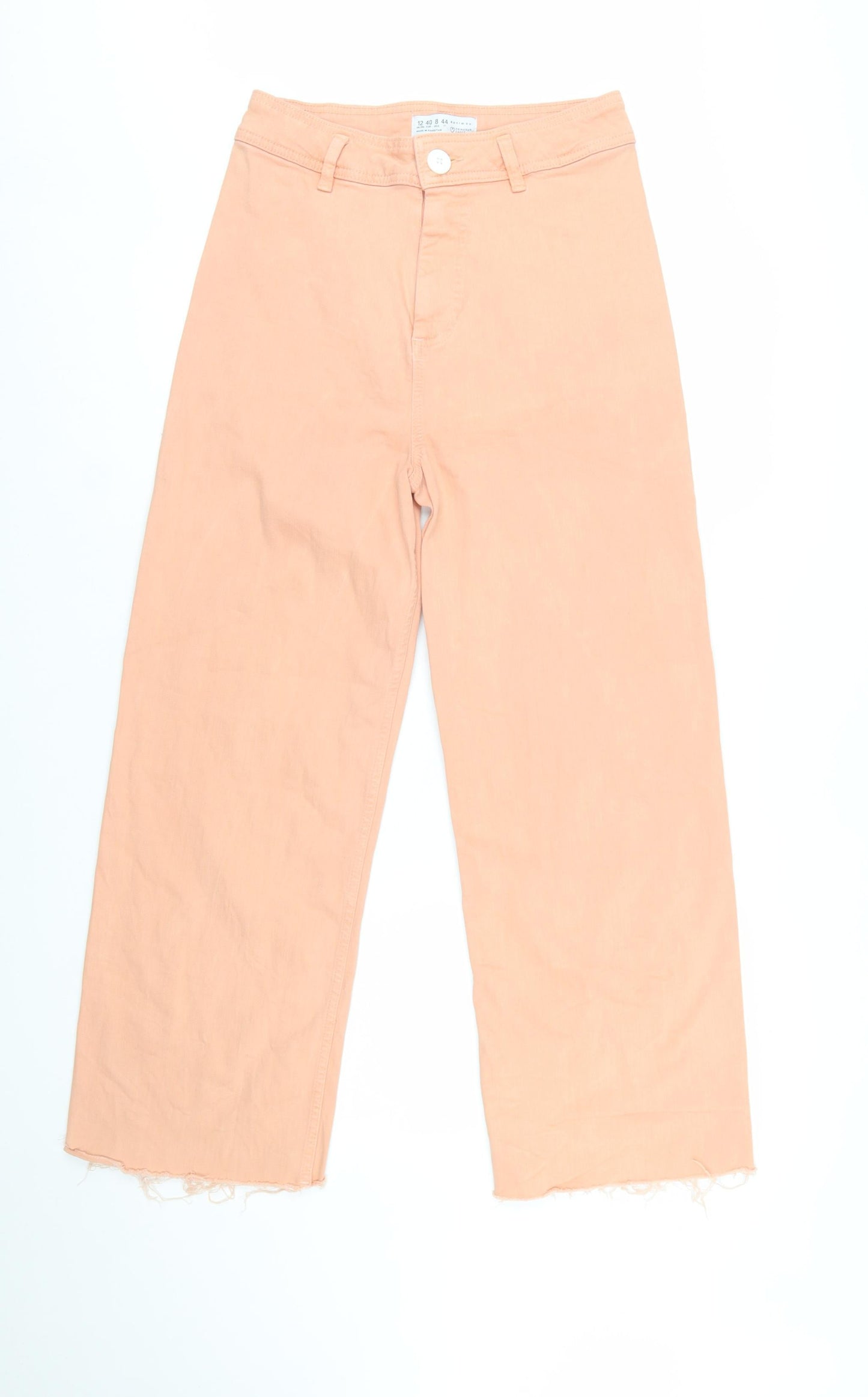 Primark Women’s Pink Wide-Leg High Rise Jeans Size 12