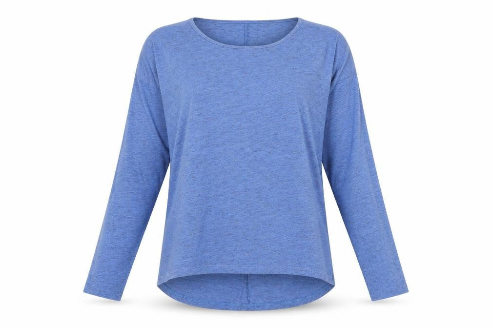 RESERVED Womens Blue XS Long Sleeve Crew Neck Jersey Top