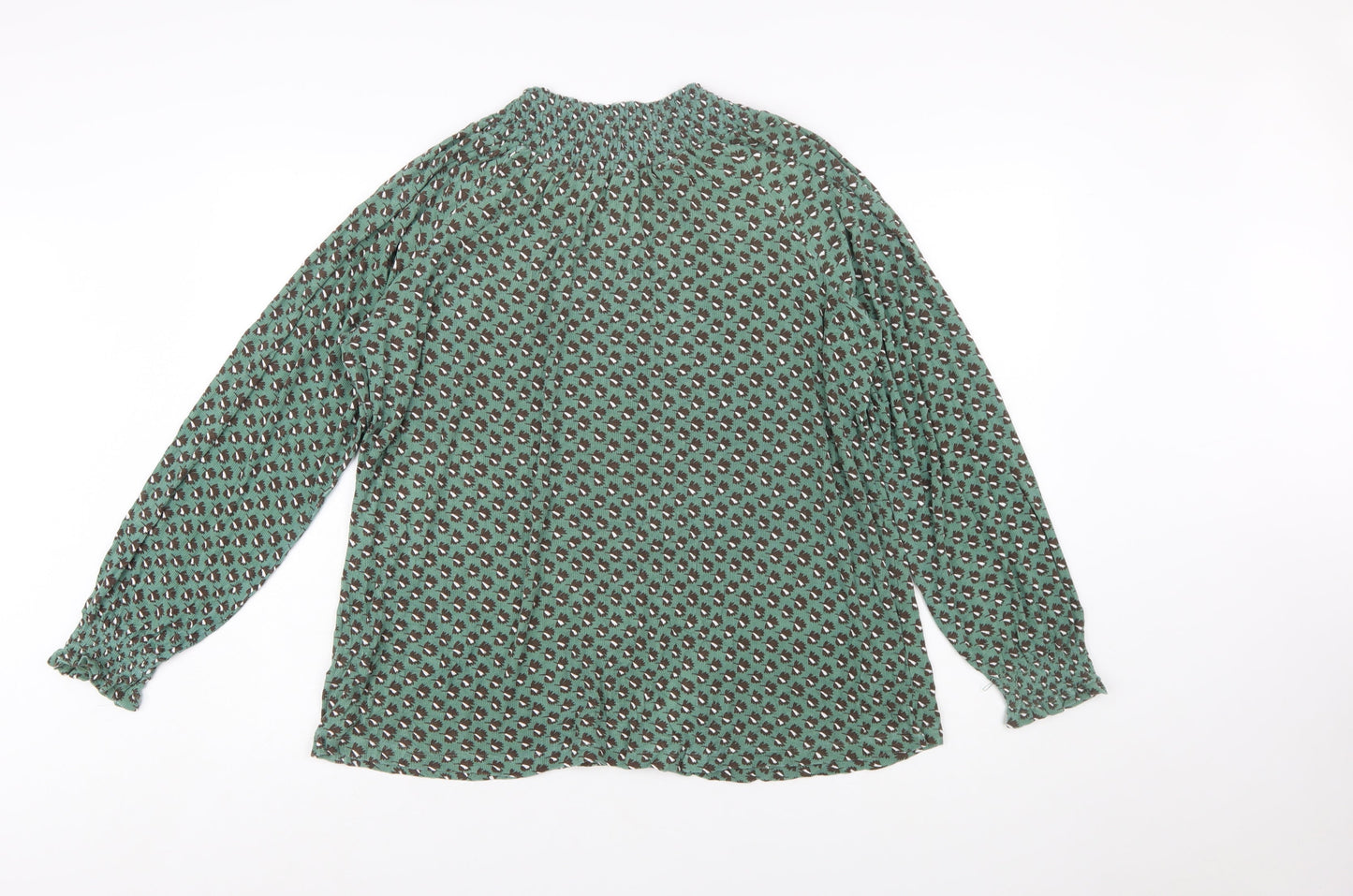 Next Women's Green Floral Long Sleeve Tunic Blouse Size 20