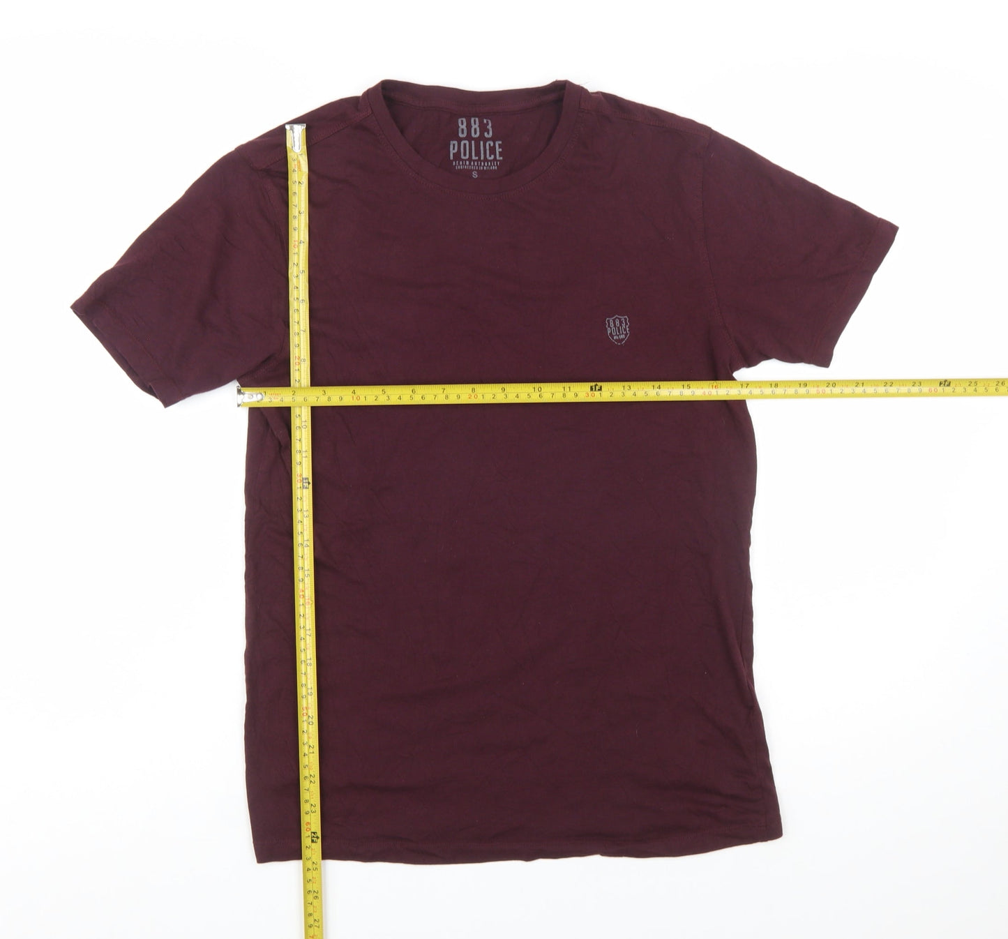 883 Police Men's Brown Slim Fit Cotton T-Shirt Size S