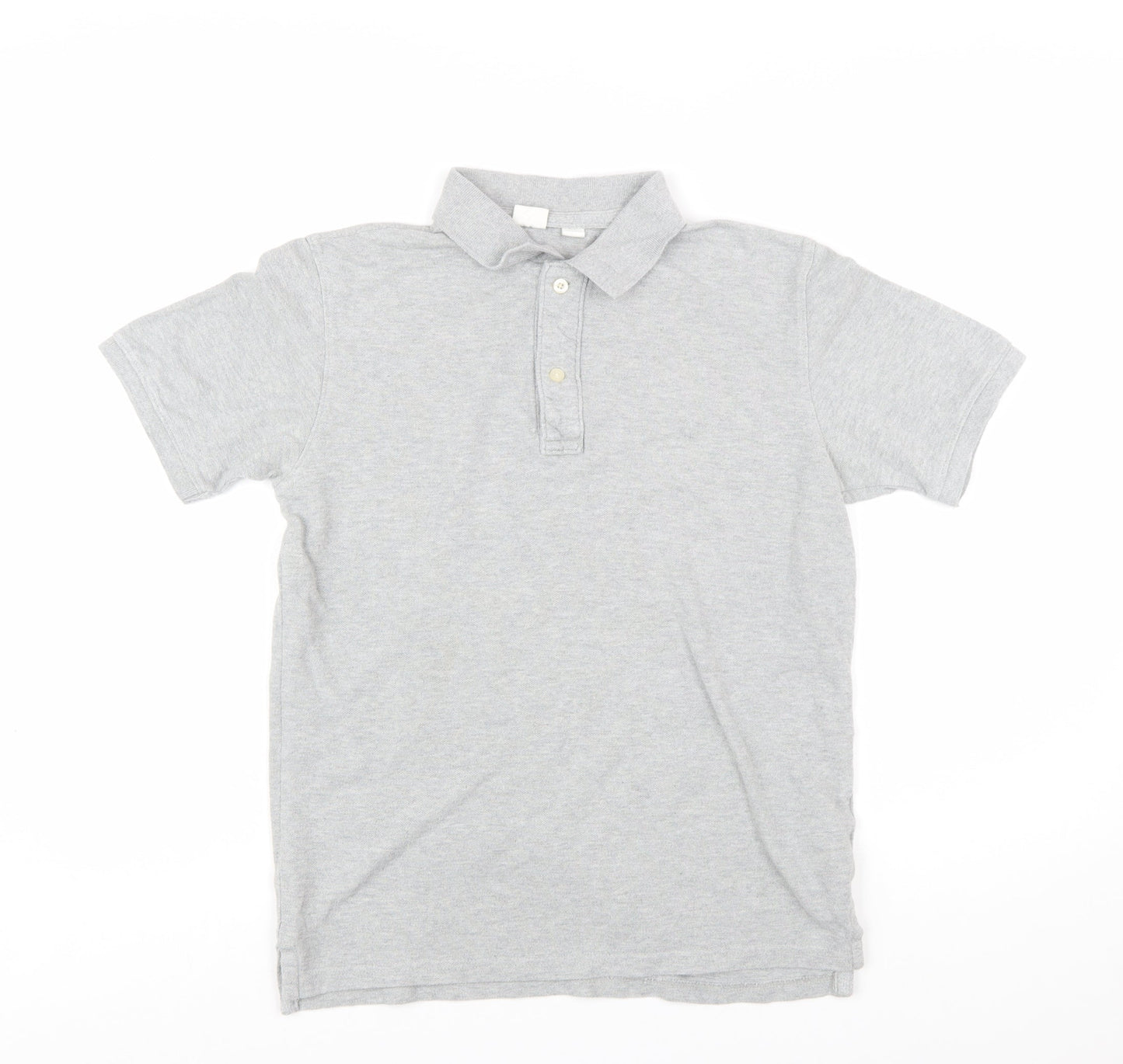 GAP Kids Boys Grey Polo Shirt 13-14 Years Short Sleeve Cotton Blend