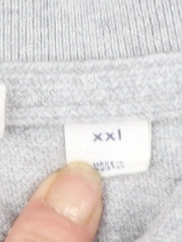 GAP Kids Boys Grey Polo Shirt 13-14 Years Short Sleeve Cotton Blend