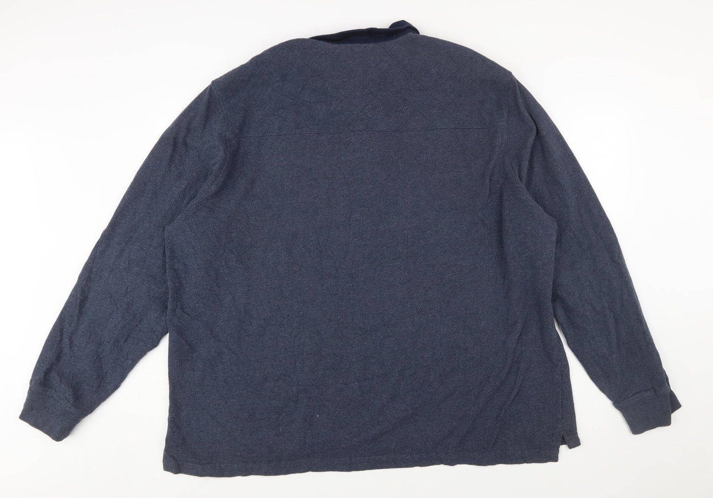 Blue Harbour Men's Blue 3XL Collared Long Sleeve Pullover Sweatshirt