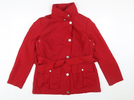 Marks and Spencer Women's Red Belted Parka Jacket UK 14