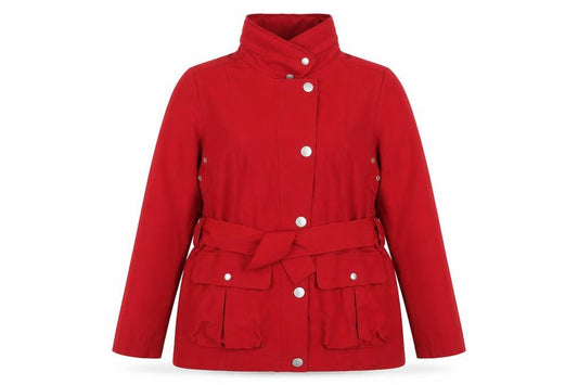 Marks & Spencer Women's Red Belted Parka Jacket UK 14
