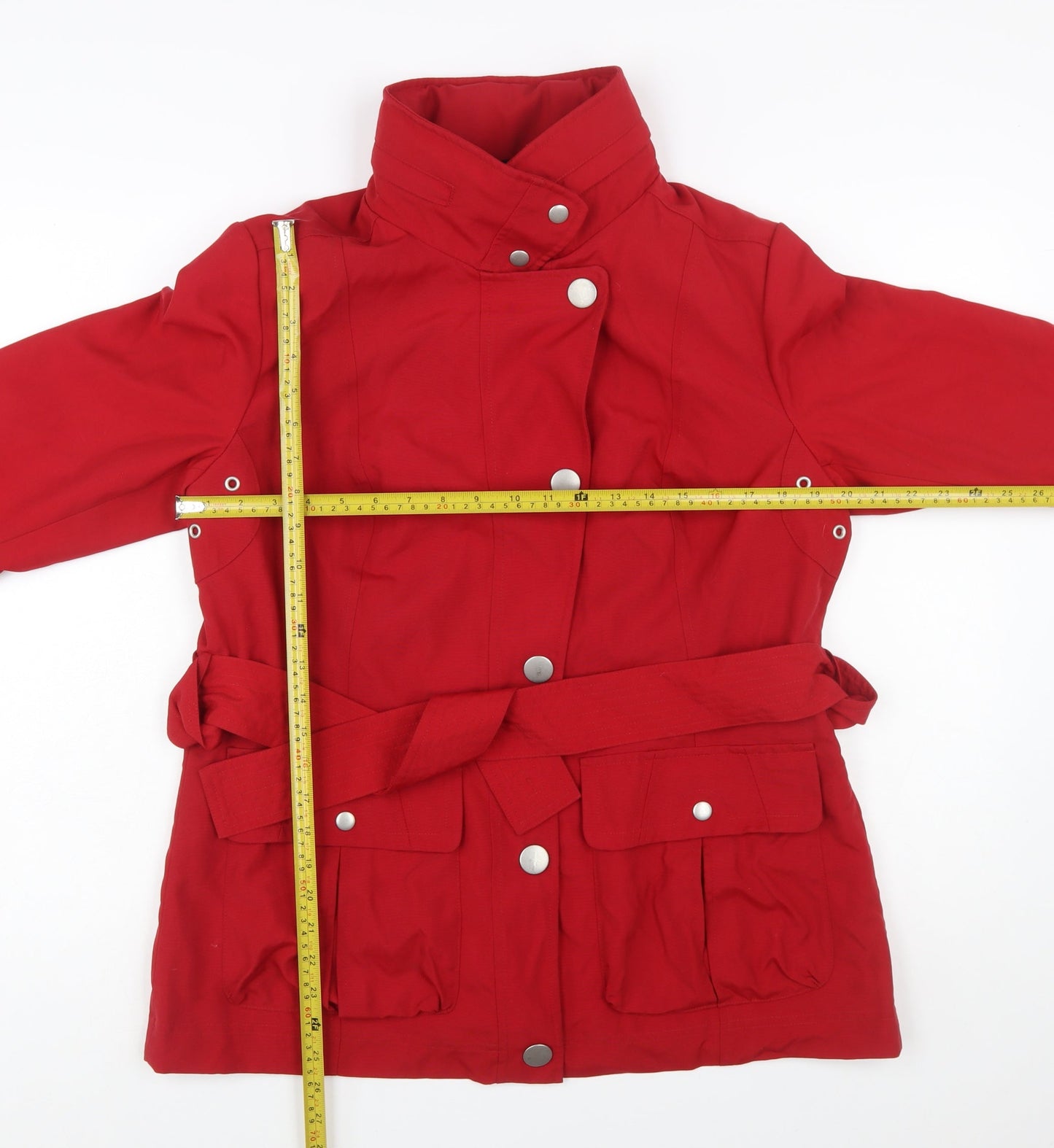 Marks and Spencer Women's Red Belted Parka Jacket UK 14