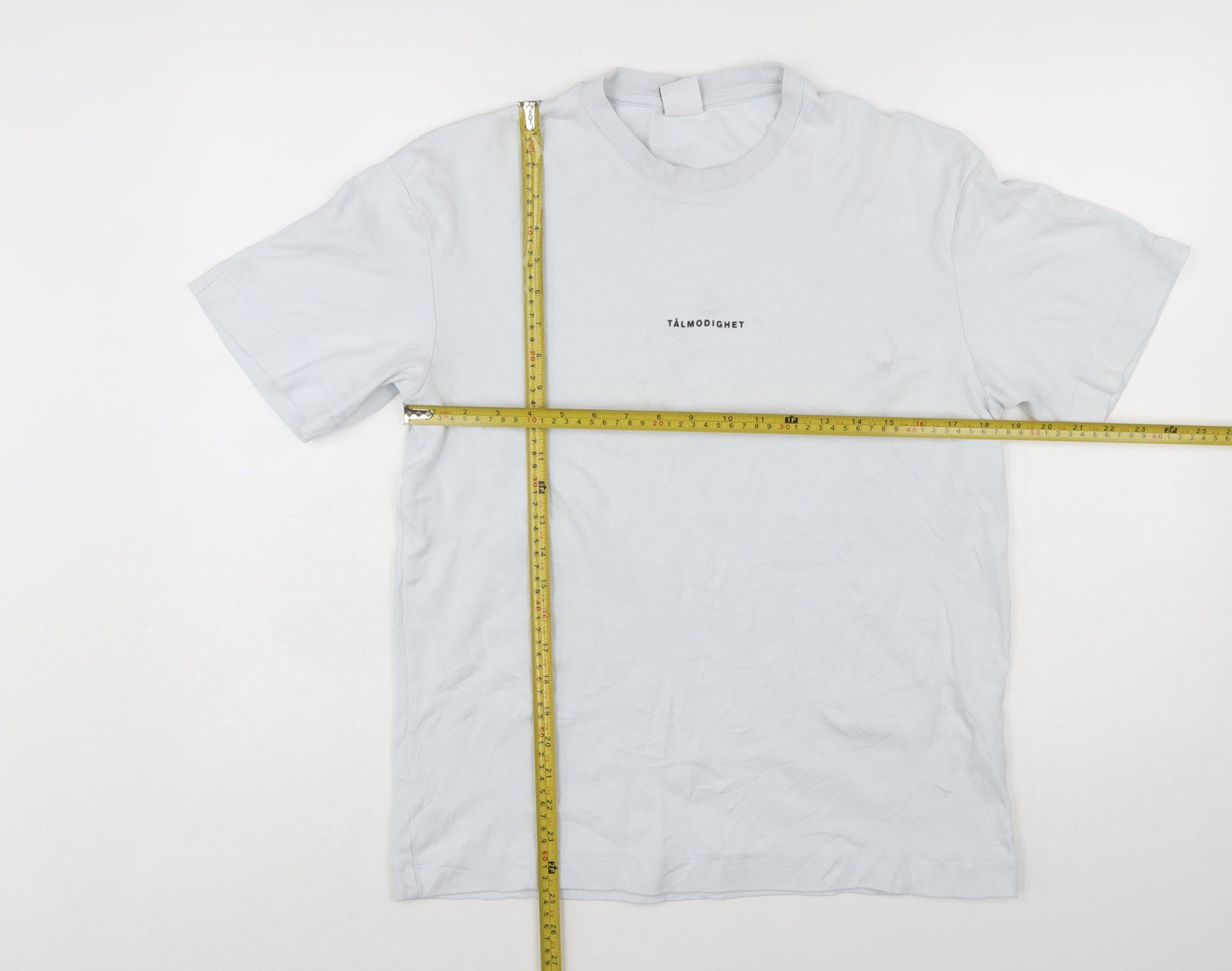 Zara Women White Cotton Short Sleeve Basic T-Shirt Size S