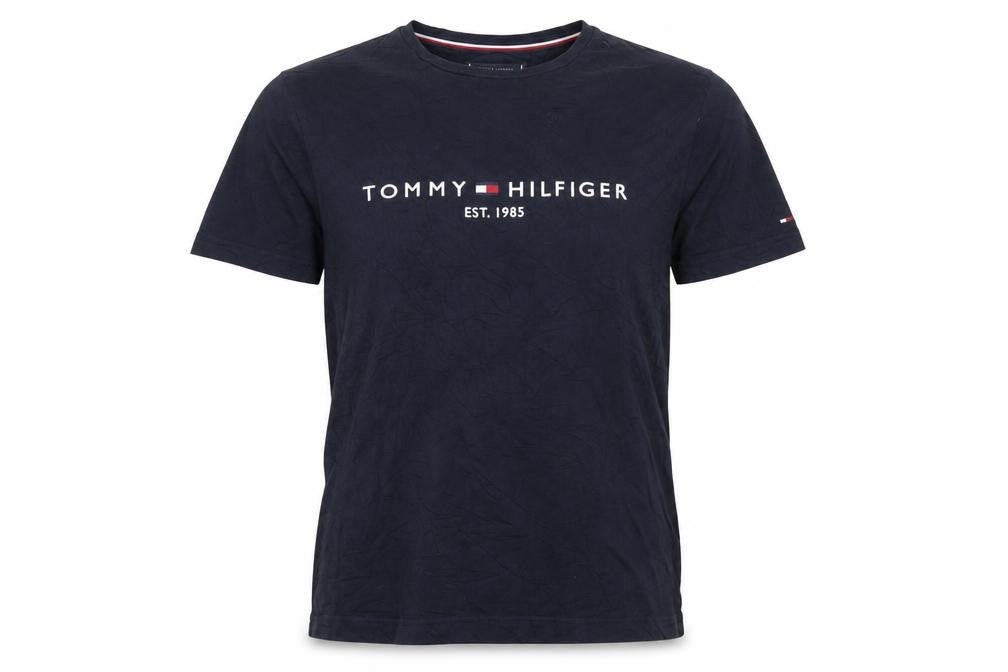 Tommy Hilfiger Men's Blue Logo Organic Cotton Crew Neck T-Shirt M