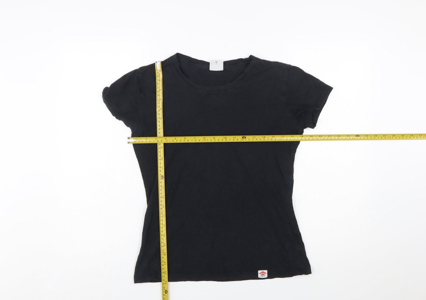 Lee Cooper Womens Black Basic Cotton T-Shirt Size 12